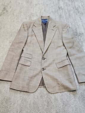 Vintage RALPH Ralph Lauren Wool Herringbone Blazer Suit Jacket Size 6